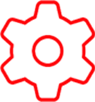 A red and green pattern with a circle in the center.