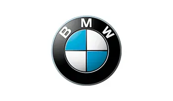 A bmw logo is shown on top of the company 's website.