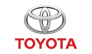 A toyota logo is shown on top of the word 